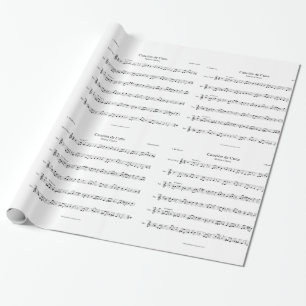 Papier Cadeau Papier d'emballage de musique de feuille