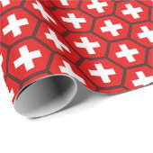 Papier Cadeau Papier d'emballage de nid d'abeilles de drapeau de (Coin rond)