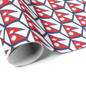 Papier Cadeau Papier d'emballage de nid d'abeilles de drapeau du (Coin rond)