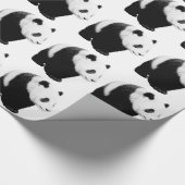Papier Cadeau Papier d'emballage de Noël à motif Panda en marche (Coin)