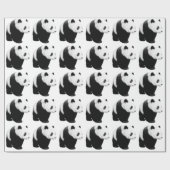 Papier Cadeau Papier d'emballage de Noël à motif Panda en marche (Plat)