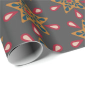 Papier Cadeau Papier d'emballage de Noël Boho (Coin rond)