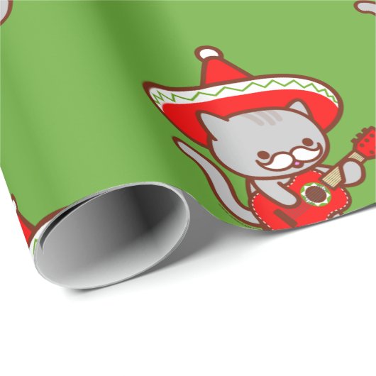 Papier Cadeau Papier d'emballage de Noël - CAT de MEOWIACHI (Coin rond)