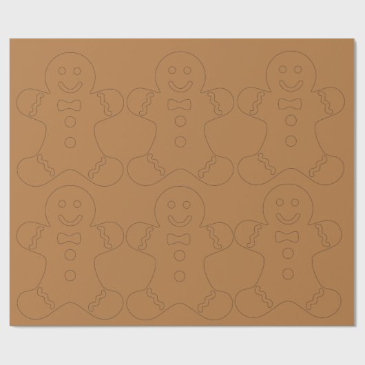 Papier Cadeau Papier d'emballage de Noël classique de pain (Plat)