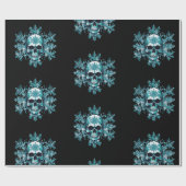 Papier Cadeau Papier d'emballage de Noël crâne noir (Plat)