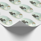 Papier Cadeau Papier d'emballage de Noël d'art de chien de (Coin)