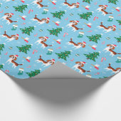 Papier Cadeau Papier d'emballage de Noël de beagle (Coin)