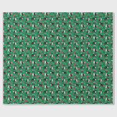 Papier Cadeau Papier d'emballage de Noël de Boston Terrier (Plat)