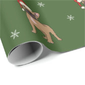 Papier Cadeau Papier d'emballage de Noël de bouledogue français (Coin rond)