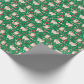 Papier Cadeau Papier d'emballage de Noël de Chien de Poméranie (Coin)