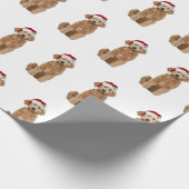 Papier Cadeau Papier d'emballage de Noël de doodle doré (Coin)