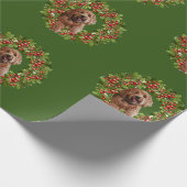 Papier Cadeau Papier d'emballage de Noël de doodle doré (Coin)