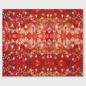 Papier Cadeau Papier d'emballage de Noël de fête de guirlandes (Plat)