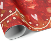 Papier Cadeau Papier d'emballage de Noël de fête de guirlandes (Coin rond)