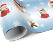 Papier Cadeau Papier d'emballage de Noël de flocon de neige et (Coin rond)