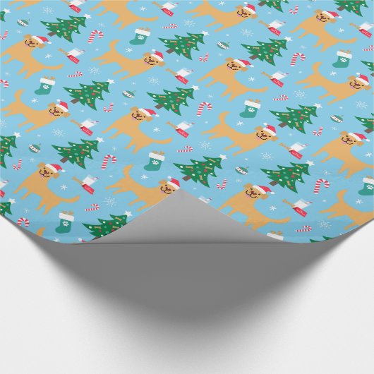 Papier Cadeau Papier d'emballage de Noël de Labrador (Coin)