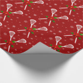 Papier Cadeau Papier d'emballage de Noël de lacrosse (Coin)