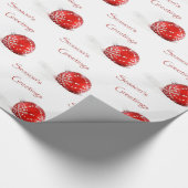Papier Cadeau Papier d'emballage de Noël de Noël rouge (Coin)