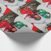 Papier Cadeau Papier d'emballage de Noël de Père Noël de zombi (Coin)