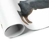 Papier Cadeau Papier d'emballage de Noël de rottweiler (Coin rond)