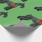 Papier Cadeau Papier d'emballage de Noël de Schnauzer géant (Coin)