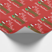 Papier Cadeau Papier d'emballage de Noël de teckel (Coin)