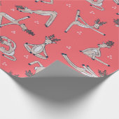 Papier Cadeau Papier d'emballage de Noël de Yoga Deer (Coin)