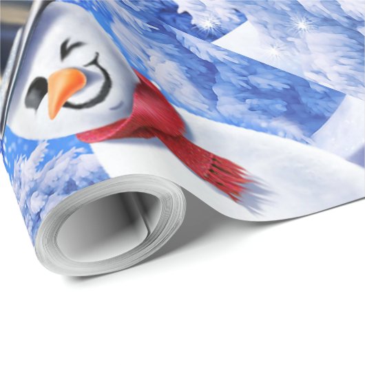 Papier Cadeau Papier d'emballage de Noël des merveilles d'hiver (Coin rond)