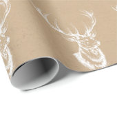 Papier Cadeau Papier d'emballage de Noël d'impression de mâle (Coin rond)