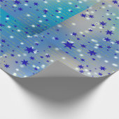 Papier Cadeau Papier d'emballage de Noël étoile bleue (Coin)