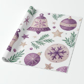 Papier Cadeau Papier d'emballage de Noël extra long – 60 pi Viol (Déroulé)