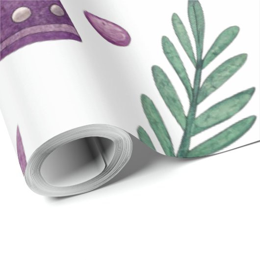 Papier Cadeau Papier d'emballage de Noël extra long – 60 pi Viol (Coin rond)