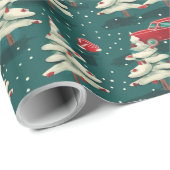 Papier Cadeau Papier d'emballage de Noël festif (Coin rond)