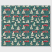 Papier Cadeau Papier d'emballage de Noël festif (Plat)