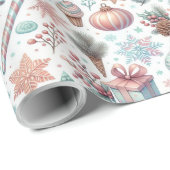 Papier Cadeau Papier d'emballage de Noël festif (Coin rond)