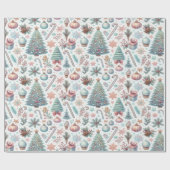 Papier Cadeau Papier d'emballage de Noël festif (Plat)