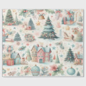 Papier Cadeau Papier d'emballage de Noël festif (Plat)