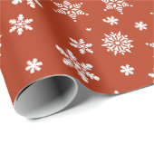 Papier Cadeau Papier d'emballage de Noël Festive de Snowflake (Coin rond)