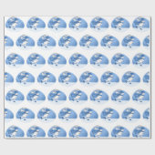 Papier Cadeau papier d'emballage de noël lapin (Plat)