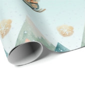 Papier Cadeau Papier d'emballage de Noël mignon (Coin rond)