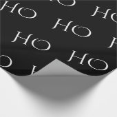 Papier Cadeau Papier d'emballage de Noël minimal noir (Coin)