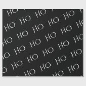 Papier Cadeau Papier d'emballage de Noël minimal noir (Plat)