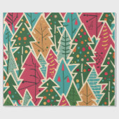 Papier Cadeau Papier d'emballage de Noël moderne en motif (Plat)