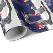 Papier Cadeau Papier d'emballage de Noël passionné de pélicans (Coin rond)