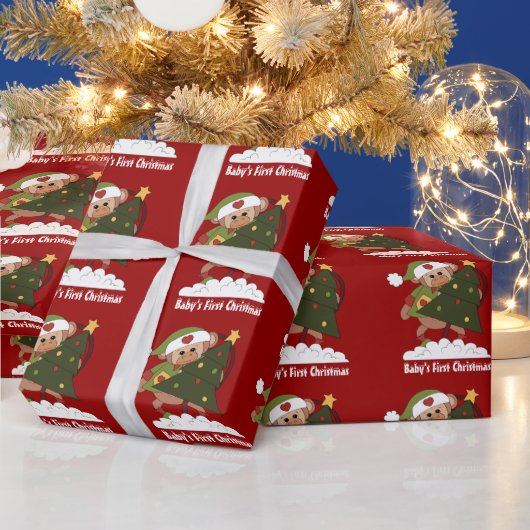 Papier Cadeau Papier d'emballage de Noël pour bébé (Vacances)