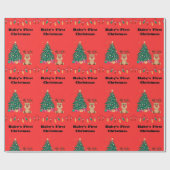 Papier Cadeau Papier d'emballage de Noël pour bébés (Plat)