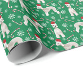 Papier Cadeau Papier d'emballage de Noël pour chien de Bedlingto (Coin rond)