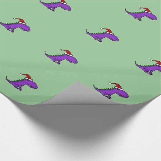 Papier Cadeau Papier d'emballage de Noël pourpre drôle de dragon (Coin)