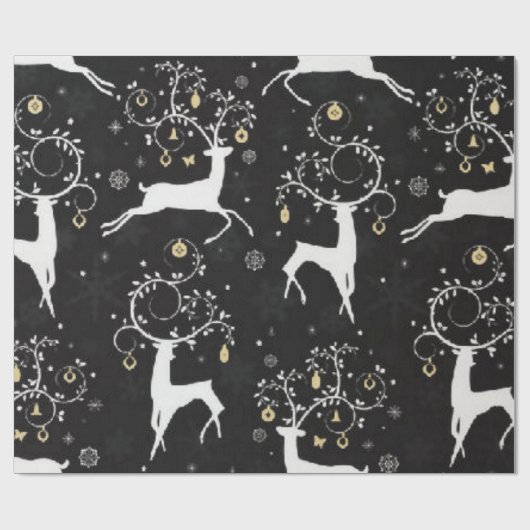 Papier Cadeau Papier d'emballage de Noël Reindeer (Plat)