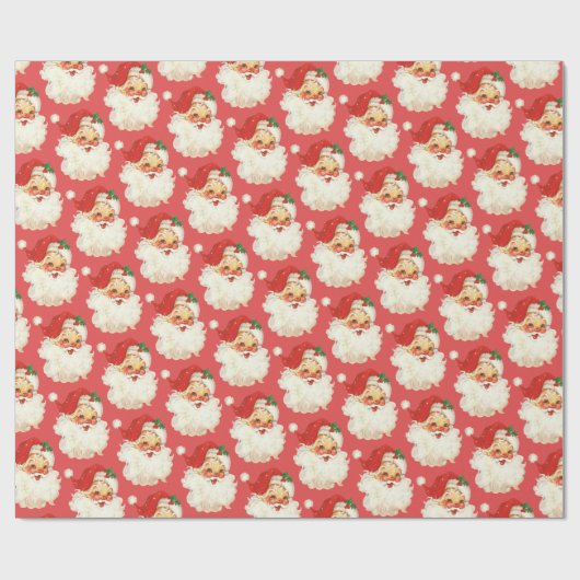 Papier Cadeau Papier d'emballage de Noël Retro Père Noël (Plat)